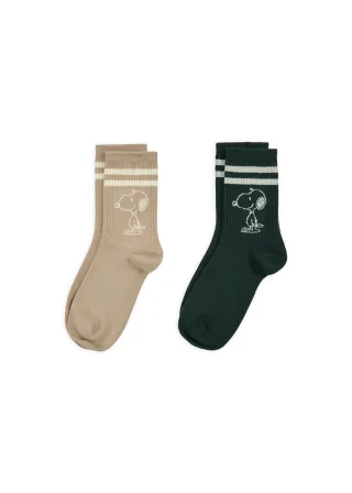 2 Paar Jacquard Socken (3er-Pack) aus Baumwollmischung mit Snoopy-Motiv - Gr. - 38