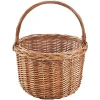 Kobolo Einkaufskorb Korb Shopper geflochtener Weidenkorb LINA, 33cm Durchmesser