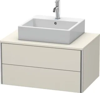Duravit XSquare Konsolenwaschtischunterbau wandhängend Taupe Matt 800x548x400 mm - XS491009191 XS491009191