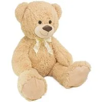 BRUBAKER Kuscheltier XXL Teddybär mit Schleife (1-St), 100 cm großer Teddy Bär, Stofftier Plüschtier
