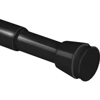 bomoe Duschstange Gardinenstange Ohne Bohren zum Klemmen 115-200 cm Neptun, Schwarz, Stufenlos Ausziehbar Teleskopstange Duschstange ohne Bohren Rutschfest