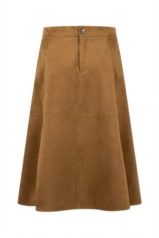 FYNCH-HATTON - SKIRT SUEDE FAKE LEATHER salted caramel - Gr. - 38