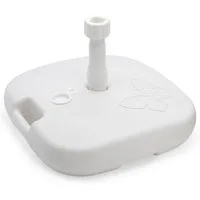 Spetebo Kunststoffschirmständer Sonnenschirmständer Kunststoff - weiß / 20 Liter, für Stöcke bis Ø 32 mm