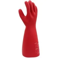 PRO FIT Elektriker-Handschuhe, 1000 Volt Prüfspannung, Klasse 0, Sicherheitshandschuhe, Rot (1, Paar) EN 60903, Störlichtbogen Klasse 2, PSA-Kat. III