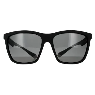 Polaroid Rectangle Mens Schwarz Grau Grau Polarisierte Sonnenbrille