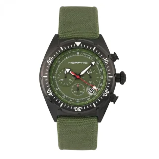 Morphic M53 Serie Chronograph mit Lederarmband und Datumsanzeige