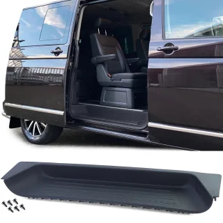 Abdeckung Trittstufe Trittschale Schiebetür Schwarz für VW T5 ab 2003- / T6 ab 2015-