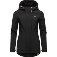 Ragwear Softshelljacke Yba sportliche Damen Outdoorjacke mit Kapuze