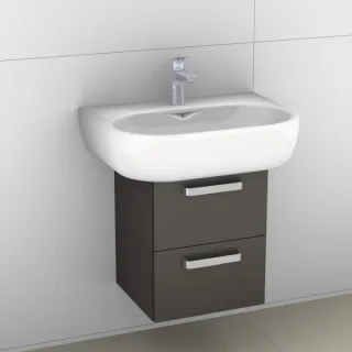 Artiqua 413 Waschtischunterschrank für 4U 223460 Stahlgrau Metallic, 413-WU2L-K17-7141-88 413-WU2L-K17-7141-88