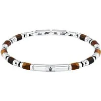 MASERATI Edelstahlarmband Maserati Herren-Armband Edelstahl Farbstein