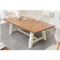 riess-ambiente Esstisch HAMPTONS 165cm hellbraun/creme - Pinienholz, 6 Sitzplätze, rechteckig (Einzelartikel, 1-St), Massivholz-Esstisch - ideal für Landhaus-Küchen, Wohn- und Esszimmer