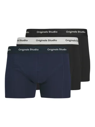 JACK&JONES - JACVESTERBRO SOLID TRUNKS 3 PACK NOOS Ocean Cavern - Gr. - S