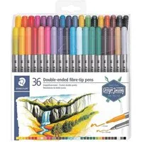 STAEDTLER Filzstift Twin-tip, (36-tlg), Doppelstift, mit zwei unterschiedlichen Spitzen