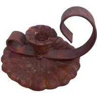 Deko-Impression Kerzenständer Schwerer Kerzenhalter Kerzenständer mediterran Eisen Rost (1 St)