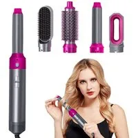 MOPUEA Glätt- und Lockenstab Warmluftbürste Multihaarstyler 5-in-1 Lockenstäbe Set Lockenwickler, Negativ Ionen Hairstyler für verschiedene Lockenstile