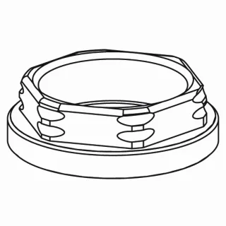KWC Schraube M37x1 Ms, trovalisiert D014351