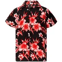 King Kameha Hawaiihemd Mono Flowers Funky Hawaii-Hemd Herren Kurzarm Front-Tasche Unisex