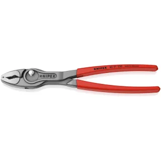 KNIPEX TwinGrip Front- und Seitengreifzange mit rutschhemmendem Kunststoff überzogen grau atramentiert 250 mm - 8201250