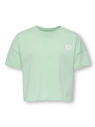 KIDS ONLY - KMGANNA LIFE SS HEART TEE JRS birds egg green - Gr. - 104
