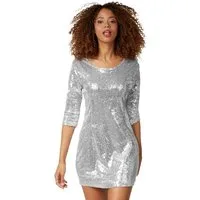 dressforfun Paillettenkleid Pailletten-Langarmkleid