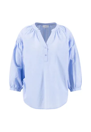 FYNCH-HATTON - BLOUSE RUFFEL CHAMBRAY cornflower blue - Gr. - 44