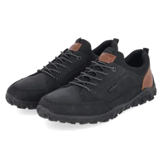 Rieker Slip-On-Sneaker - Gr. 41 - Schwarz - Textil & Synthetik