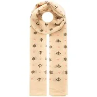 Zwillingsherz Schal "Anker", Ankermotiv, leichter Stoff, maritimer Look