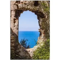 Wallario Sichtschutzzaunmatten Felsenblick aufs Meer
