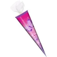 Livepac Office Schultüte Schultüte / Zuckertüte / 35cm / rund / Tüllverschluss / "Schmetterling