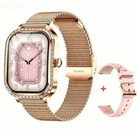 Toomoke Smartwatch Damen, Neueste Fitness Uhr mit Anruffunktion Smartwatch (4,45 cm/1,75-Zoll-TFT-LCD-Touchscreen Zoll) IP68 Wasserdicht,Uhren Watch für Android IOS, Fitnessuhr Tracker mit Pulsmesser Schrittzähler Schlafmonitor