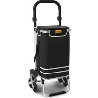 ELONEO Einkaufstrolley ELONEO Einkaufstrolley Treppensteiger, 56L Volumen, 3×3 Radsystem, Mit HängFix zum Anhängen an den Einkaufswagen