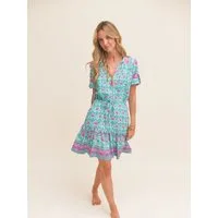 ANNIS Fashion & Accessoires Sommerkleid "OCEAN FLOWER" v. Jaase (1-tlg) Viskose, sommerlicher Print