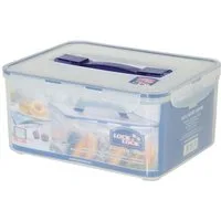 LOCK & LOCK Vorratsdose, Polyprophylen (PP), (1-tlg), rechteckig, 4,8 l mit Ablaufgitter und Tragegriff