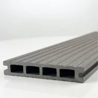 Woodstore24 Terrassendielen WoodoRhodos WPC Diele für Terrasse und Balkon mit Clipsystem, (Bodenbelag Komplettset mit Unterkonstruktion, Clip-Befestigung, 2,4m L x 12cm B x 2cm Stärke, in grau, anthrazit oder braun), Holzoptik, Klicksystem, Außenbere