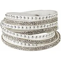 Firetti Armband zum Wickeln, Nieten, mit Strassteinen