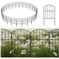 FIVMEN Gartenzaun Tierbarriere Zaun aus Metall Dekorativer Hundezaun Outdoor Tier, (3,2 m (10 Stück) / 8 m (25 Stück), Barriere für Tierbarriere Balkon, Teichzaun 62 x 32cm (Gewölbt)