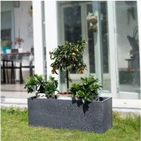 Köhko Pflanzkübel KÖHKO® Blumenkübel aus Fieberglas neuartiges Stein Pflanzkübel Trog