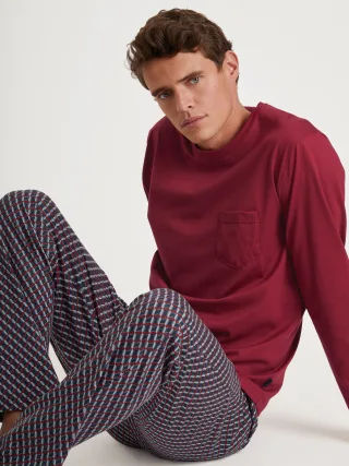 CALIDA - HERREN Pyjama mars red - Gr. - L