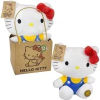 SANRIO Kuscheltier Hello Kitty Plüschfigur 27 cm im gelben Outfit mit Schleife (Set, 1-St., Geschenk-Set), Auffälliges Design – perfektes Geschenk für Kinder und Fans Geschenke