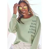 Buffalo Sweatshirt mit Statement Druck, Loungewear