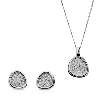 Orphelia 'Layla' Damen 925 Sterling Silber Set: Kette-Anhänger + Ohrringe - Silber SET-7489