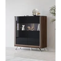 Home affaire Highboard Kasai, Höhe 136,5 cm, 2 Türen mit Glaseinsatz