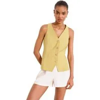 LIPSY Blusentop Lipsy Tailored Fit Weste mit Schößchen (1-tlg)