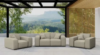 Gartenmöbel-Set SUMMER 2-1-1 wetterfester Stoff NXL Toffee