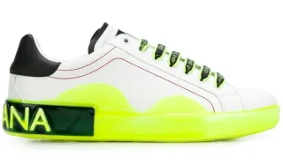 Dolce & Gabbana Männer Sneakers aus weißem Kalbfell