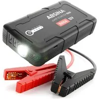 ABSINA Auto Starthilfe Powerbank 1500A - 12V Booster, Ladegerät KFZ Starthilfegerät 2500 mAh (14,8 V)