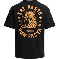 Neverless Oversize-Shirt Herren T-Shirt - Eat pasta - Oversized Relaxed Fit Sommer Fashion mit Print