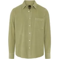 BOSS ORANGE Langarmhemd Relegant_6_M aus weichem Cord, Regular Fit, Logo-Stickerei