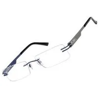 Fossil Brillengestell Korrektionsfassung Brille Metall Dunkelblau 54/18/140 - OF1156400, Metall