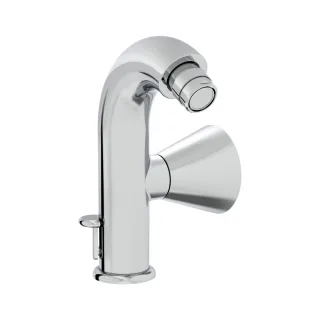 VitrA Liquid Einhebel-Bidetmischer mit Ablaufgarnitur Einlochmontage Höhe 18 cm Chrom,A42758 A42758